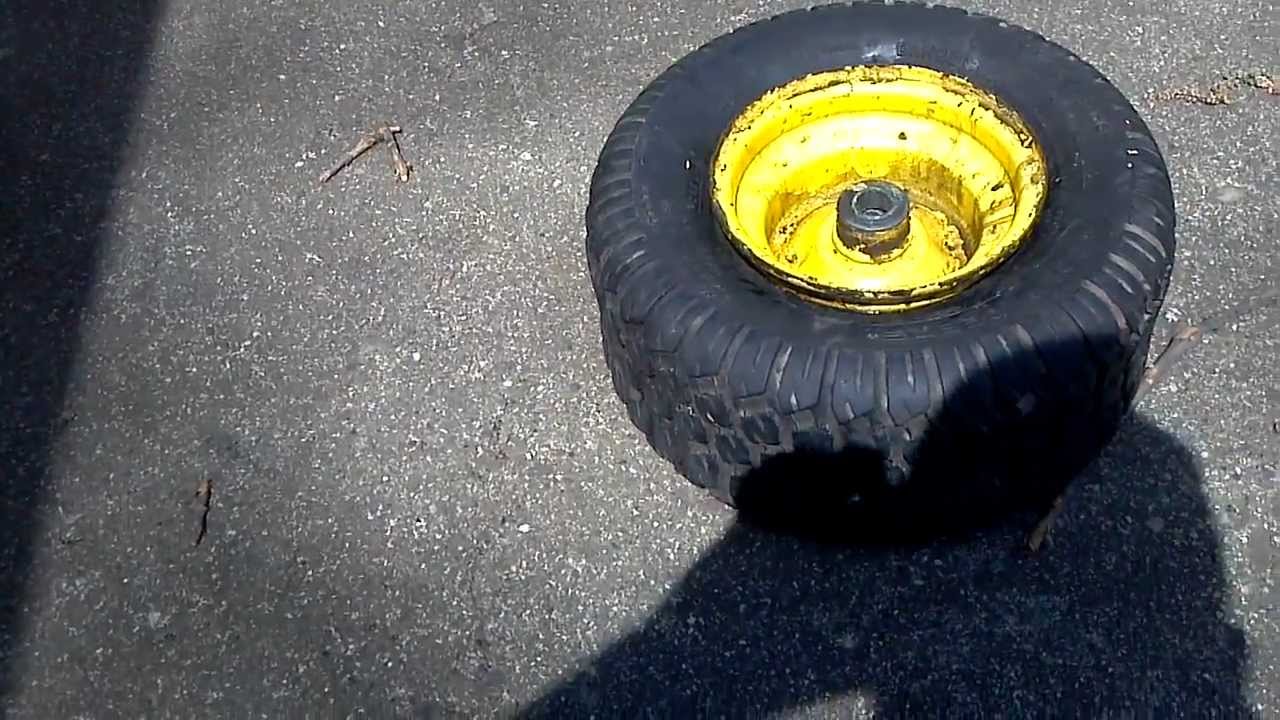 how to fix a flat tire on a john deere riding mower