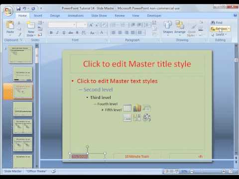 how to edit master slide in powerpoint 2010