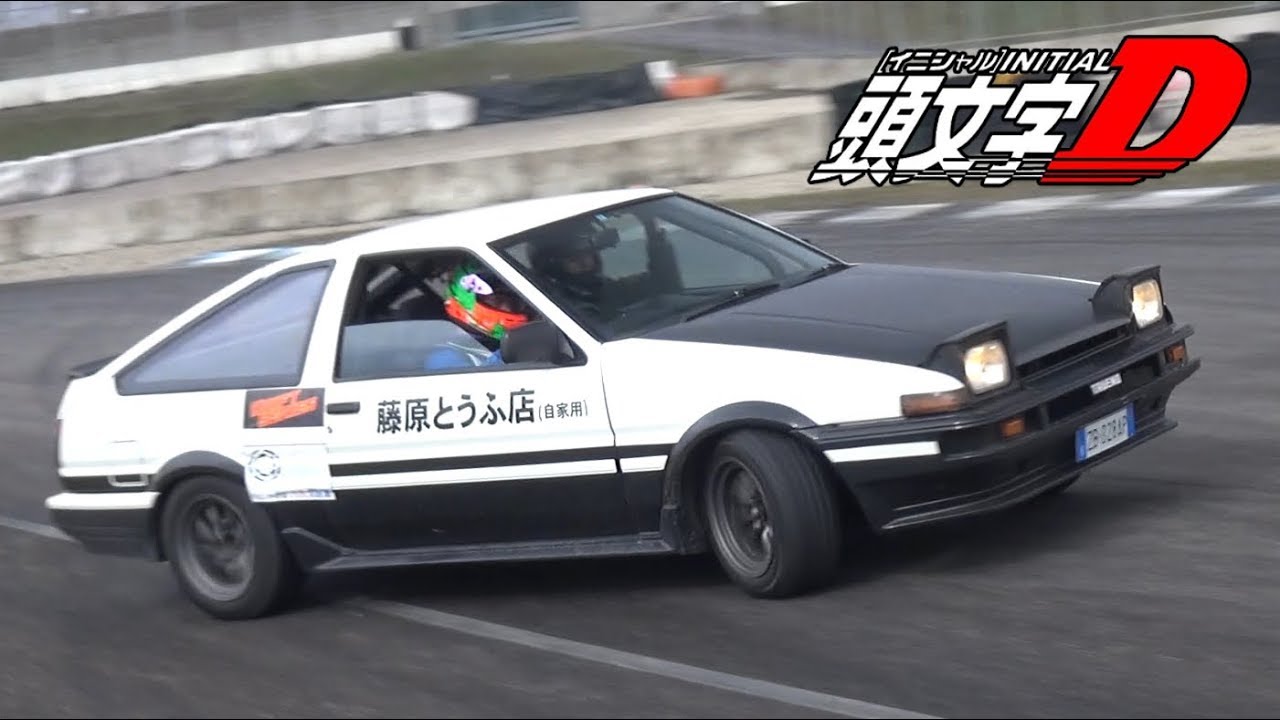 Initial D Toyota Ae86 Trueno Drifting On Track 4age Sound With