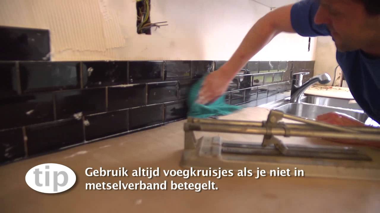 Spatwand betegelen Keuken Klustips GAMMA België YouTube