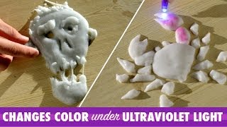 Phantom Putty changes color under UV light