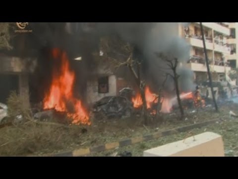 Subscribe to ITN News: http://bit.ly/itnytsub
At least 23 people have been killed and more than 140 injured in a double suicide bombing outside the Iranian embassy in Beirut. Lebanese officials have said a man wearing an explosives belt ran towards the embassy before blowing himself up, then a second explosion by a car bomb parked two buildings away. Lebanon has suffered a series of bomb attacks and clashes linked to the conflict in neighbouring Syria. Lebanon\'s caretaker Prime Minister Najib Mikati called the attack \