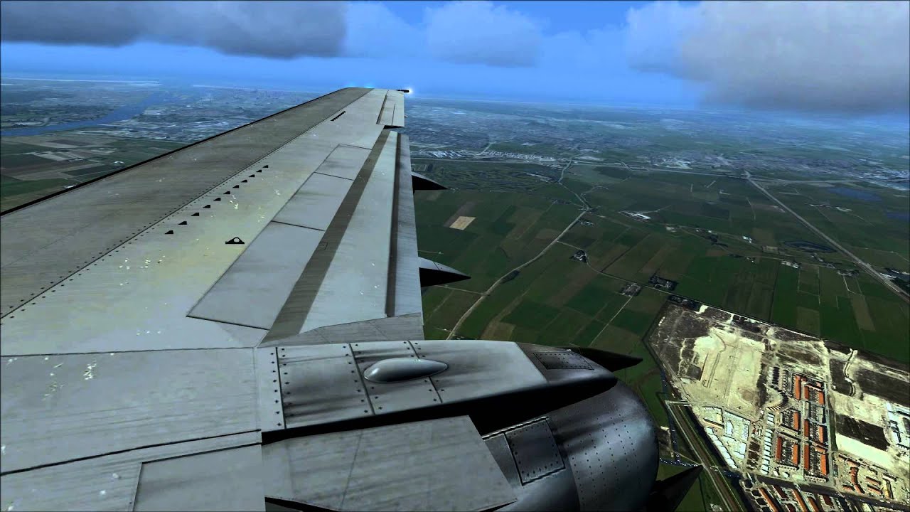 Captain Sim 737 200 landing Amsterdam Schiphol - YouTube