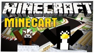 Minecraft: MINECART! - Jedz i strzelaj z Owcy! Mini-Game w/ Pingwin i Mandzio