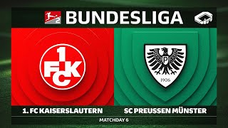1. FC Kaiserslautern vs. SC Preußen Münster | Matchday 6 — Bundesliga 2 2025/26