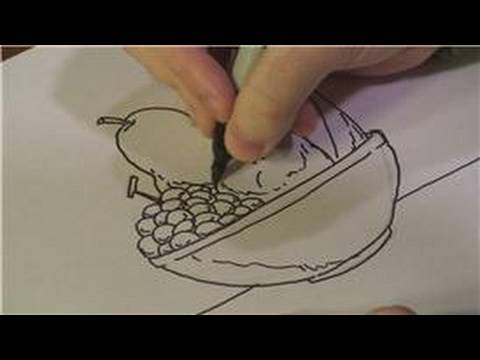 Drawing Lessons : How to Draw a Fruit Bowl - YouTube