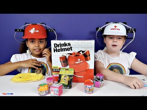 Soda Challenge! Drinks Helmet Guessing Game!