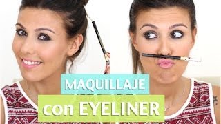 Maquillaje con eyeliner negro (FÁCIL)