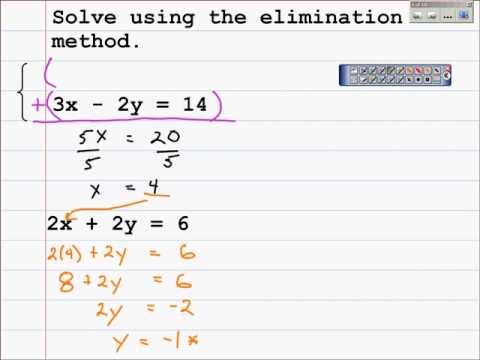 solving 3 equation systems algebraixally