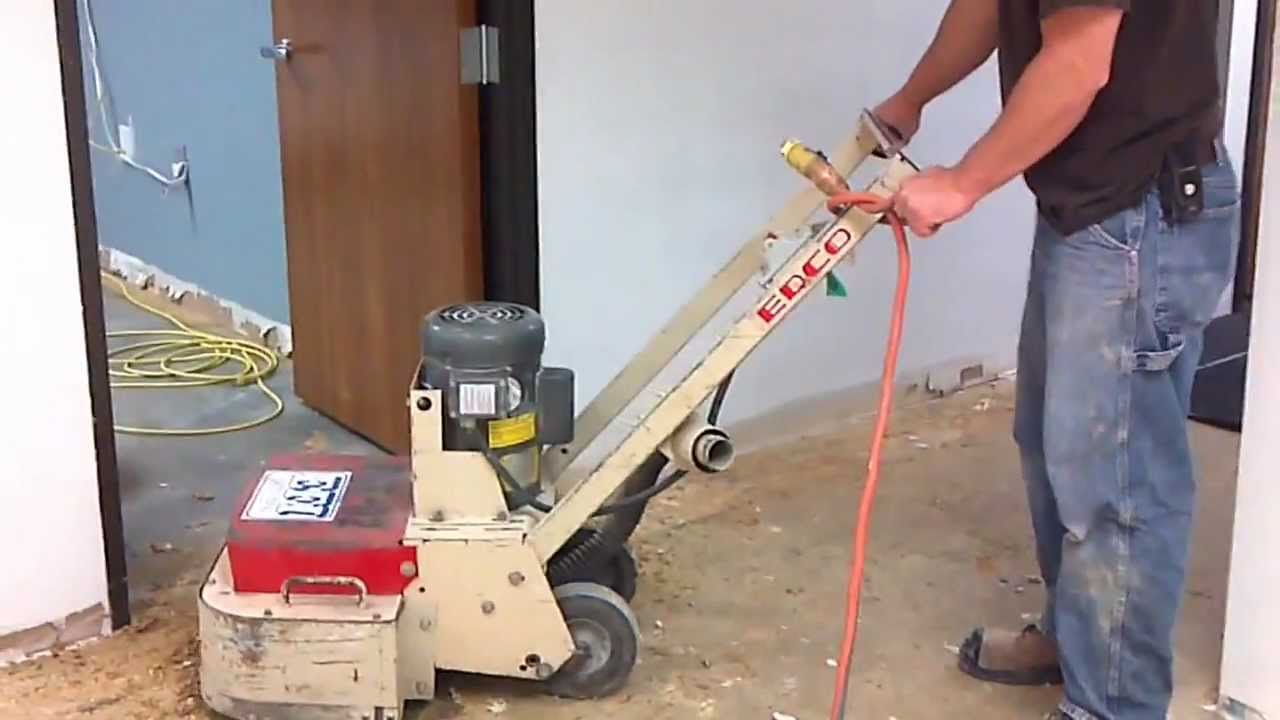 Removing Carpet Glue From Concrete Floor YouTube