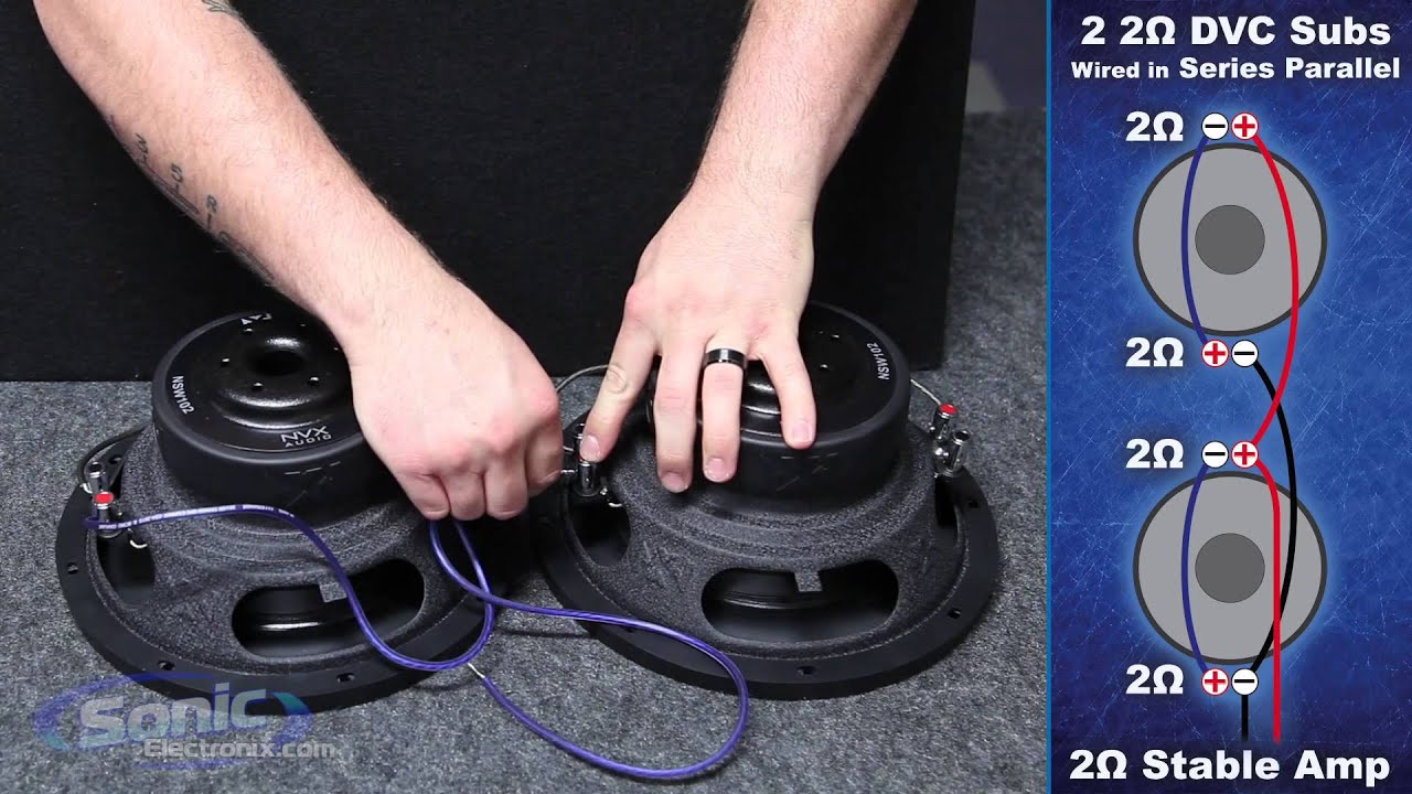 How to Wire Two Dual 2 ohm Subwoofers to a 2 ohm Final Impedance | Car