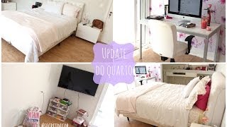 #secretdecor: update do quarto (cama, cabeceira, TV, papel de parede)