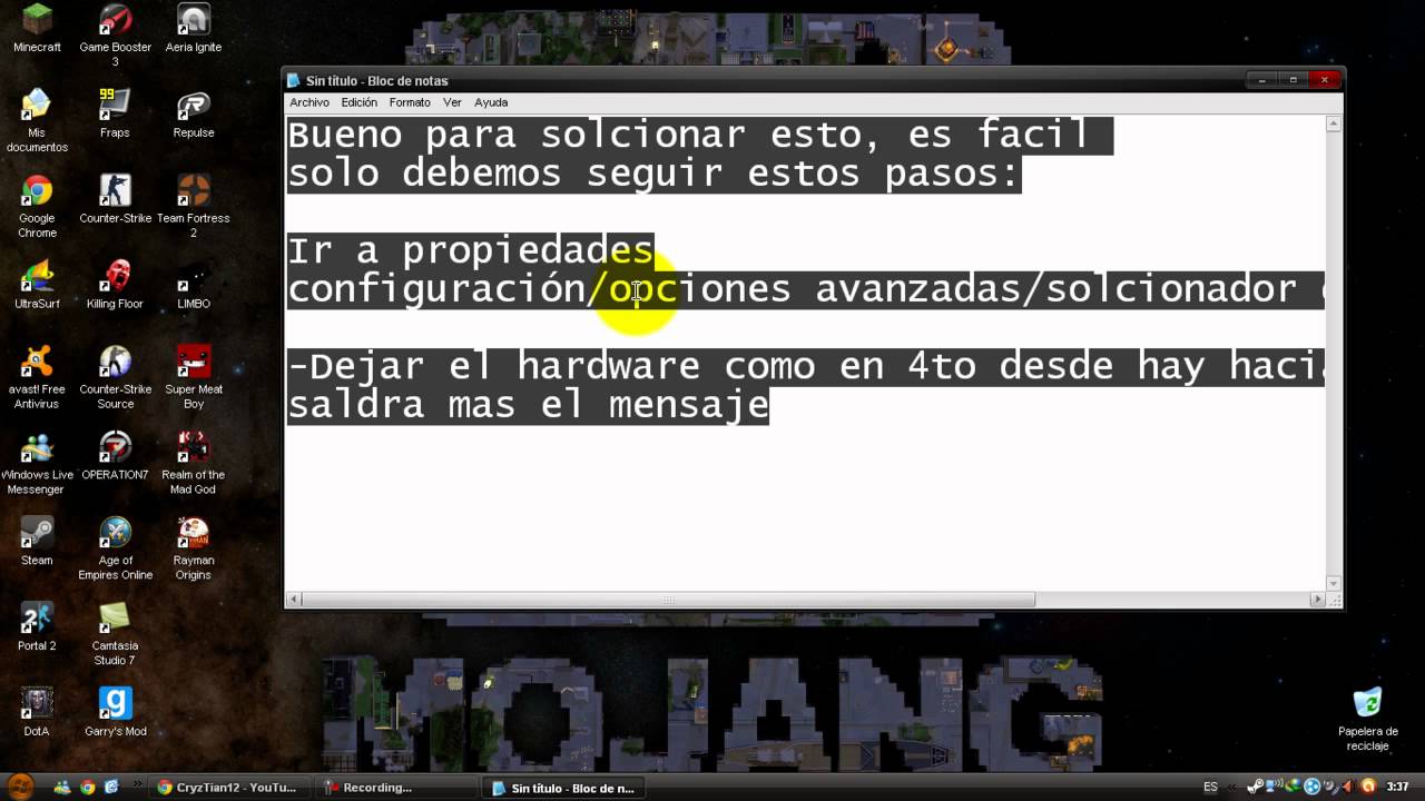 Solcución - Bad video card drivers / Minecraft (Windows XP) - YouTube