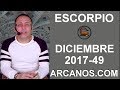 Video Horscopo Semanal ESCORPIO  del 3 al 9 Diciembre 2017 (Semana 2017-49) (Lectura del Tarot)