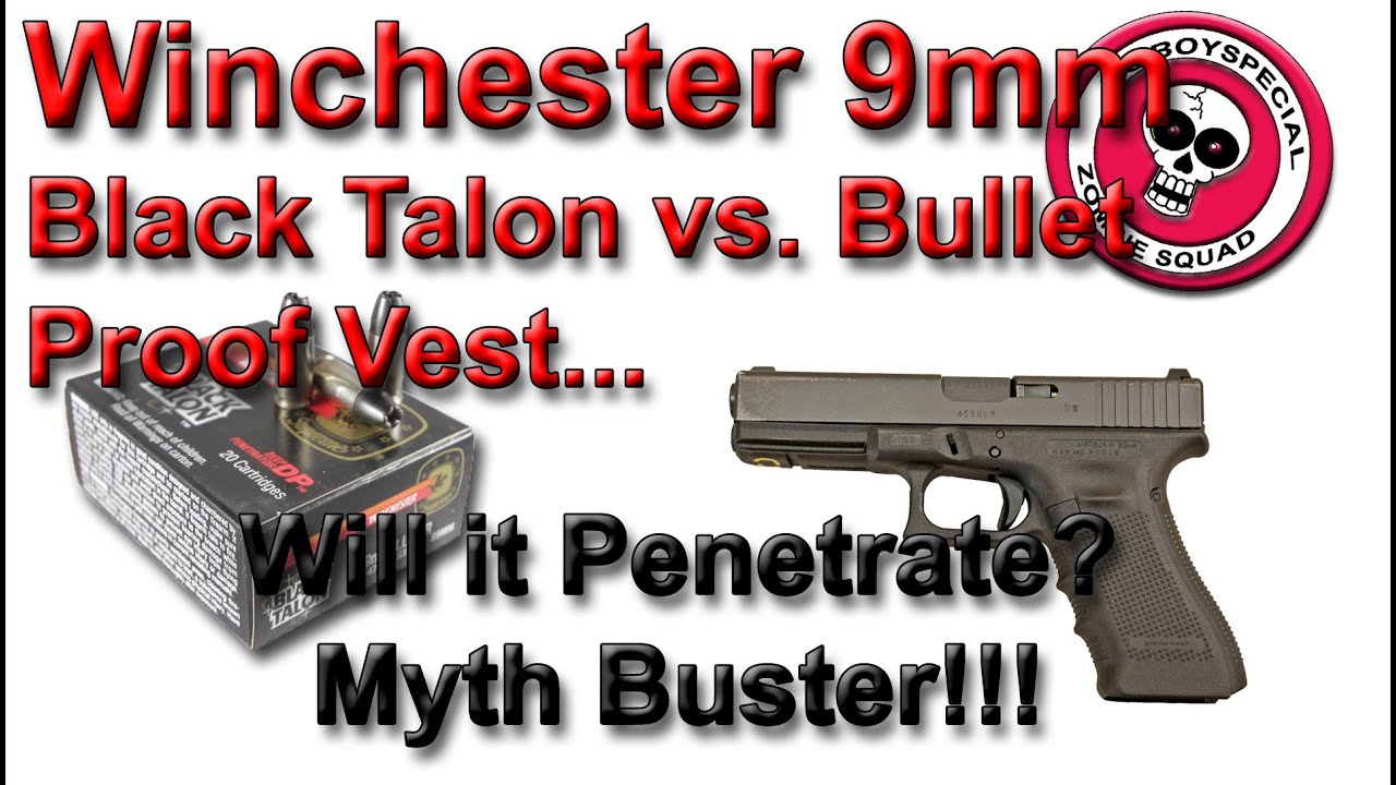 9mm black talon vs body armor... will it go through a vest? YouTube