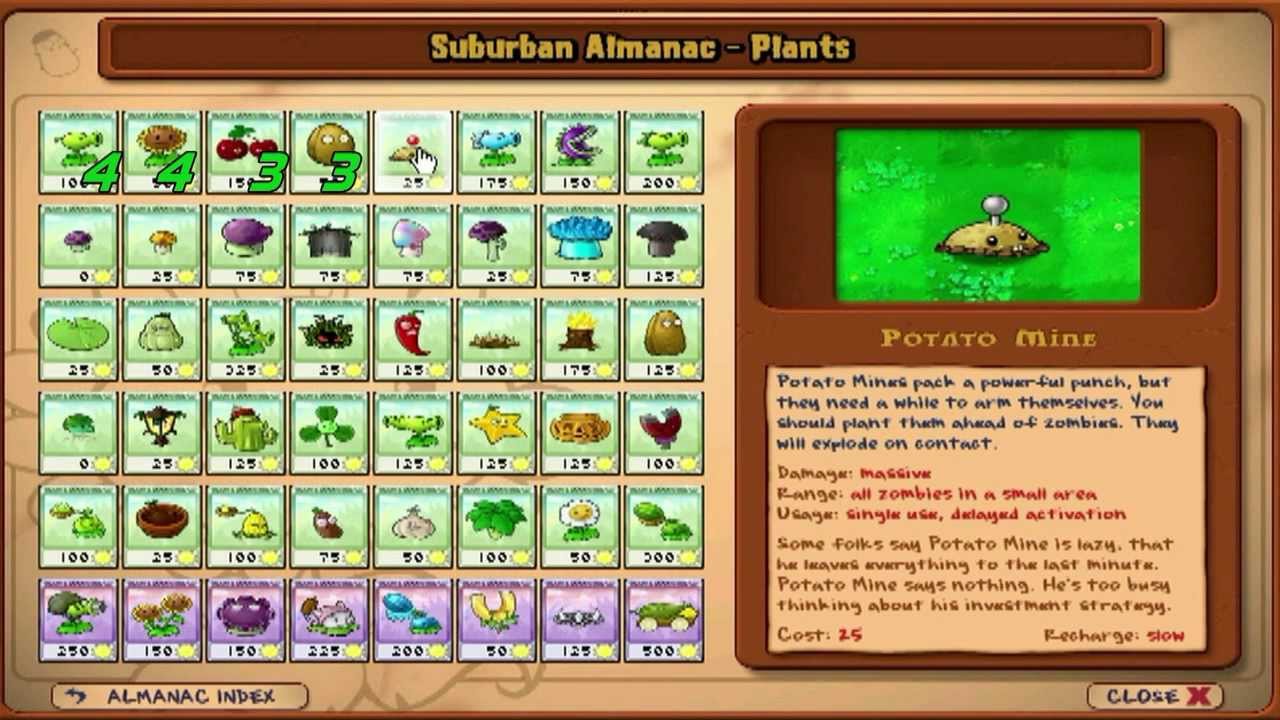 plants vs zombies 2 all plants almanac