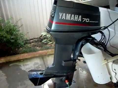 Yamaha 70 hp outboard BETO cold start.MOV - YouTube