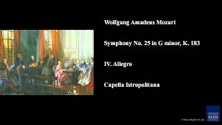 Wolfgang Amadeus Mozart, Symphony No. 25 in G minor, K. 183, IV. Allegro