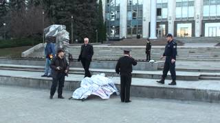 Protest la Guvern pentru Ion Guzun (pe targă)
