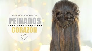 Peinados con trenzas en forma de corazón