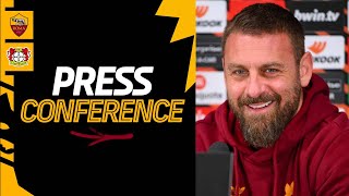 🟨? LIVE🟥?? La conferenza stampa di De Rossi e Paredes alla vigilia di Roma-Bayer Leverkusen