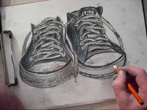 How to draw Converse All-Stars, Low Rise - YouTube