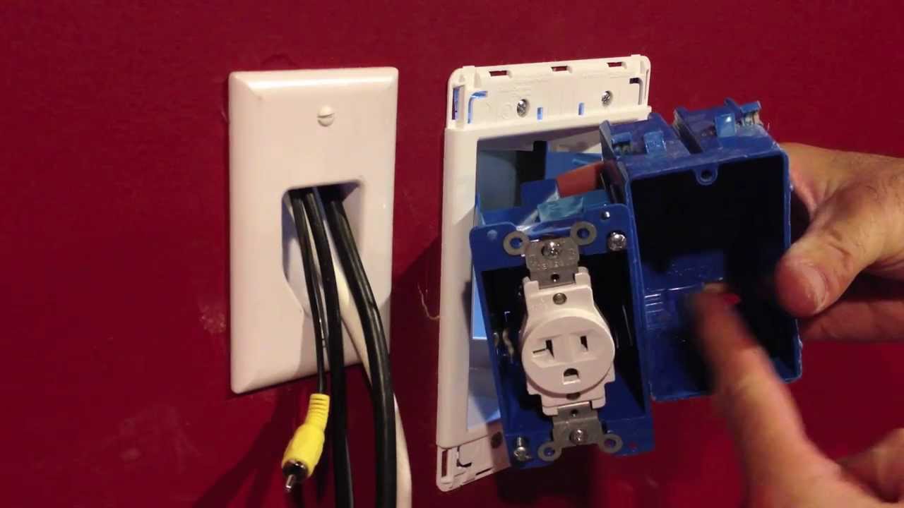 Installing a Recessed Outlet Box for wall mount TV's - YouTube