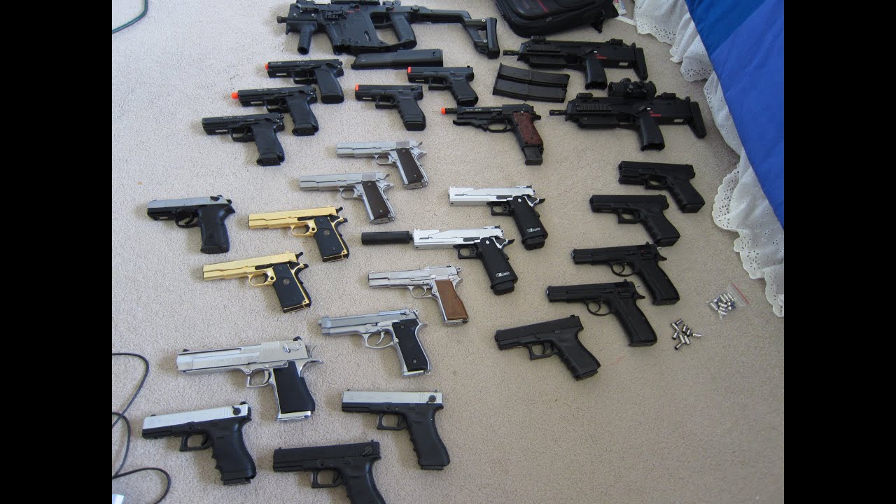Huge Airsoft Gas Blowback Collection (Over 25 Guns) As Of 7/26/13 YouTube