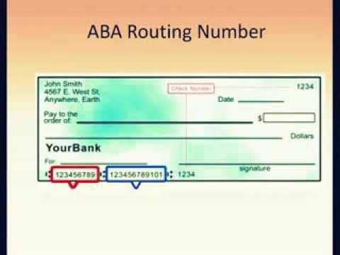 routing cheque aba numbers ach llenar transfers ordering payments