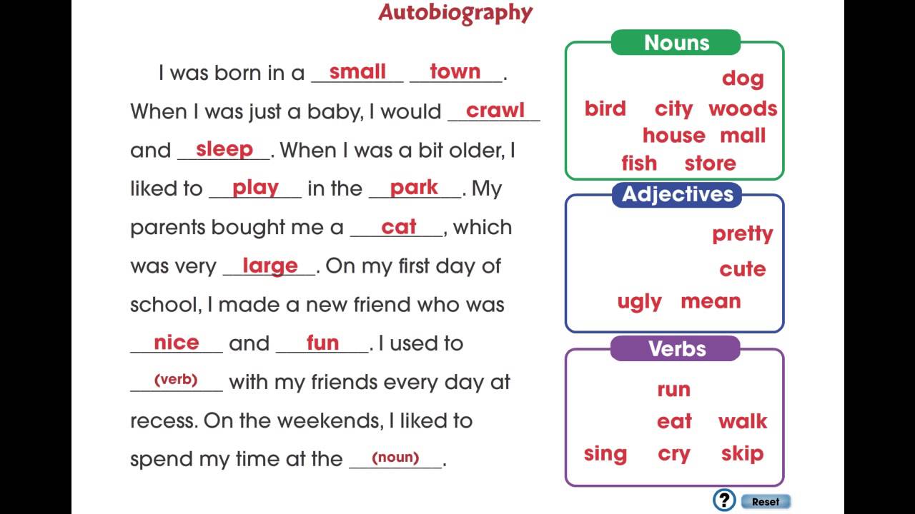Structure of biographical essay