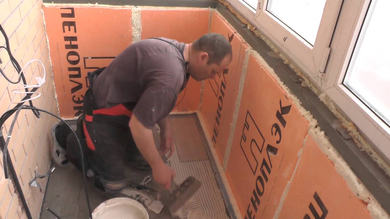 Утепление лоджии часть 5 плитка-? ? ? ?.