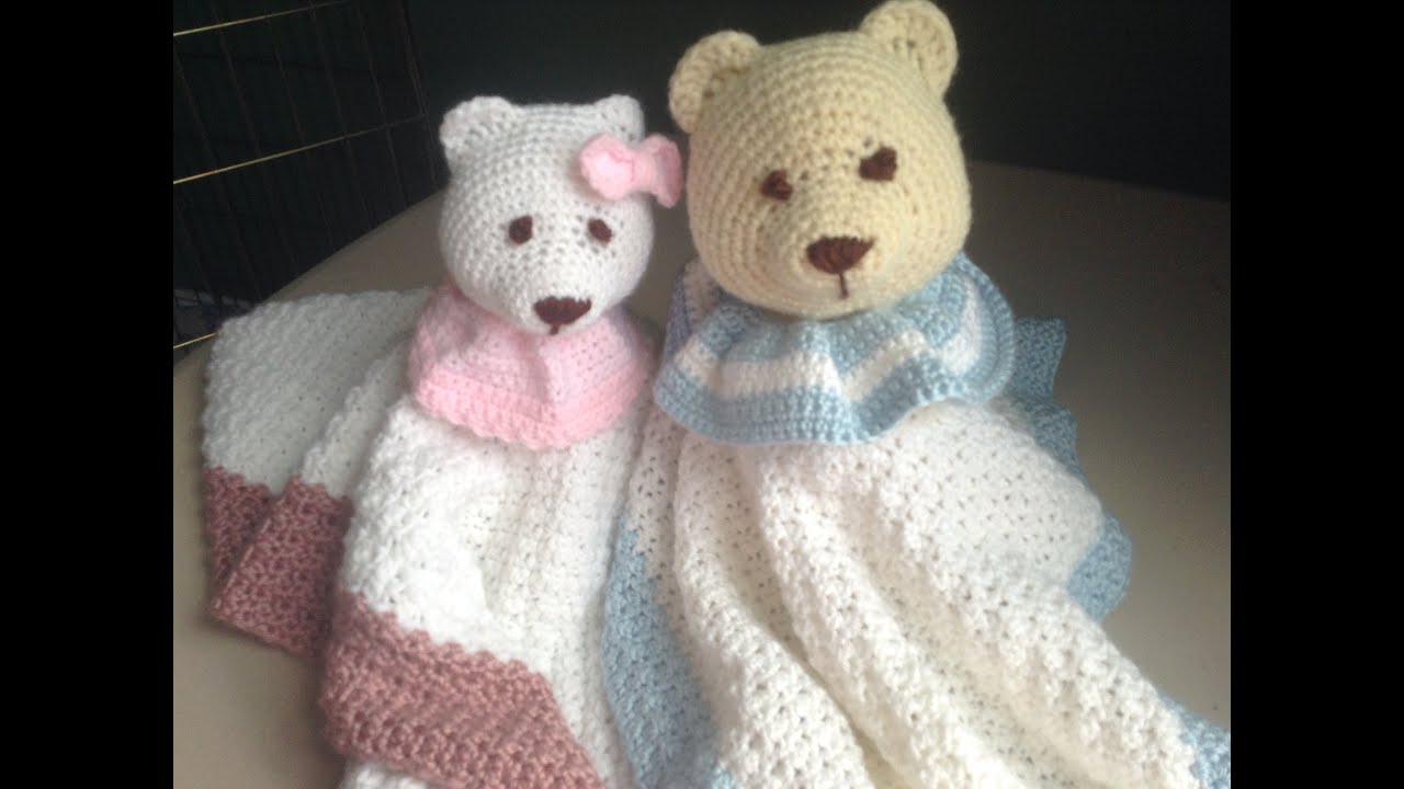 How to Crochet a Baby Blanket Stuffed Animal - Lovey Blanket - YouTube