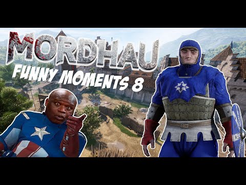 Mordhau with a guy throwing frisbee