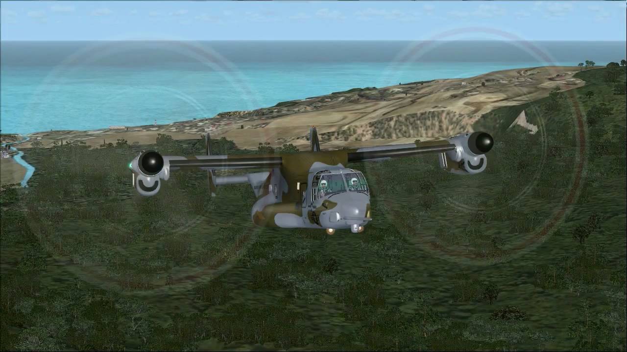 FSX V-22 Osprey trip to Canefield airport Dominica - YouTube