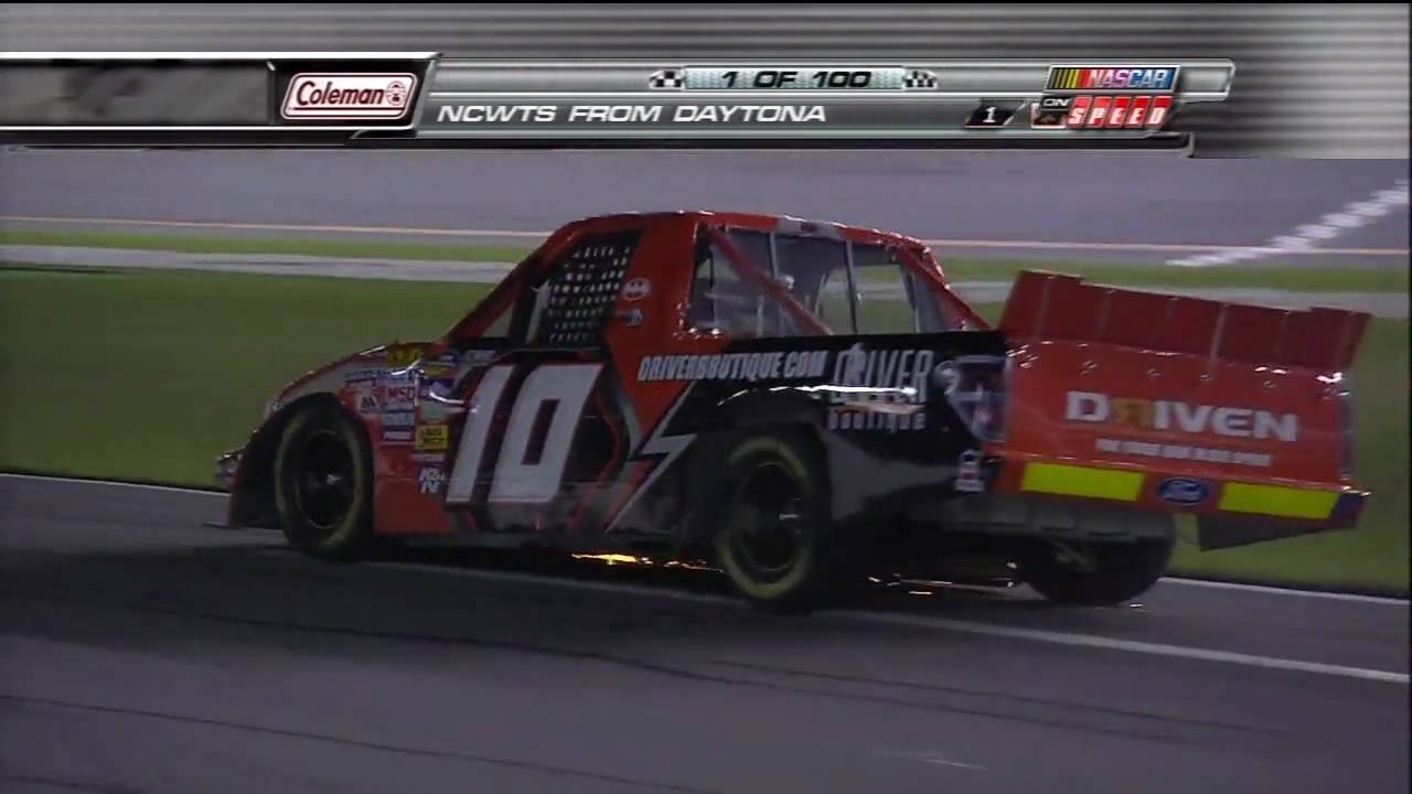 2010 Nascar Truck Race Daytona The Big One On Lap 1 (live) - Youtube