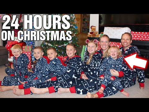 24 Hours with 6 Kids on Christmas!!