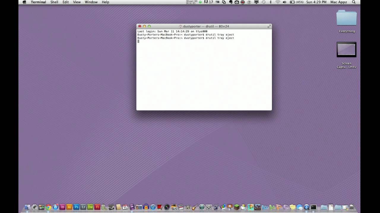 mac terminal commands force open