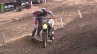 MXGP of Germany 2013 - Crash - Max Anstie vs Glen Coldenhoff - Motocross