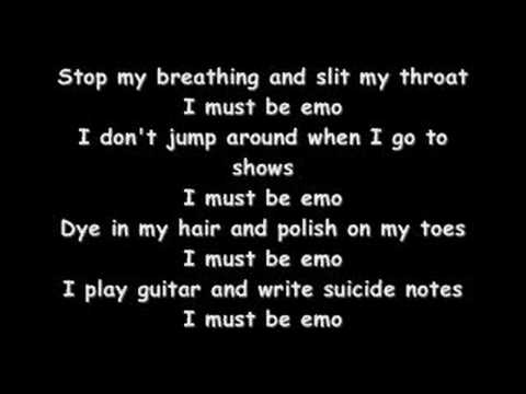 The Emo Song Lyrics - YouTube