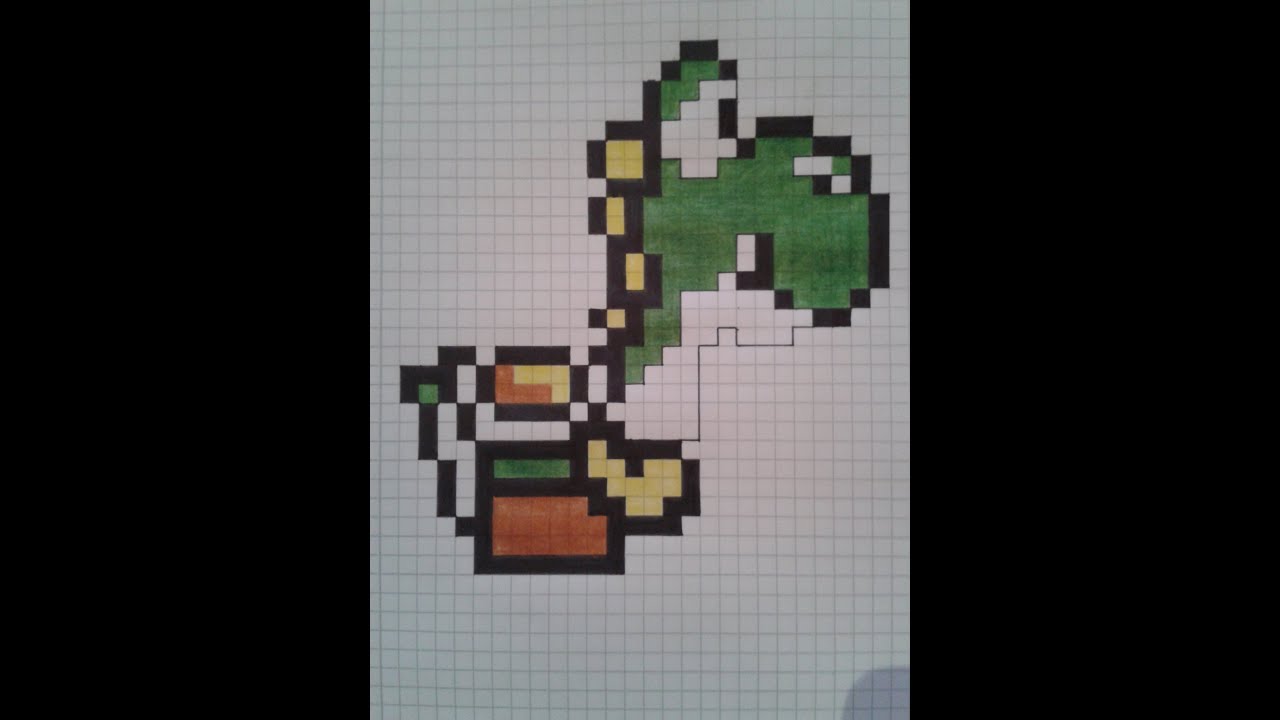 How to: draw pixel Yoshi Super Mario World - YouTube