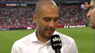 Bayern München vs FC Barcelona - Interview: Pep üb