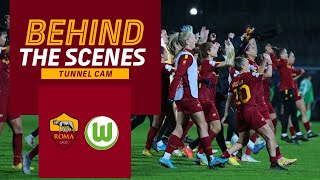 UWCL BEHIND THE SCENES 👀? | Roma - Wolfsburg 1-1 | TUNNEL CAM