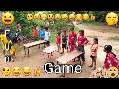 Balls bounce to stand on the cups with water | Fun Outdoor Game