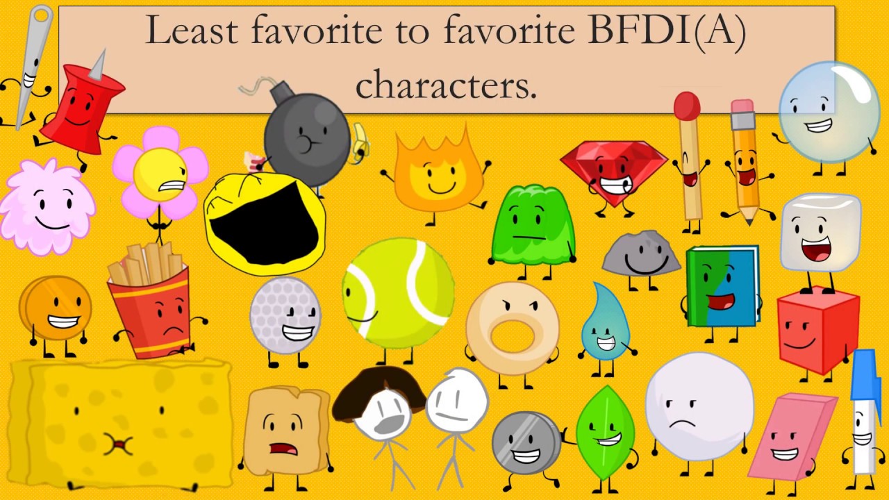 My Top 64 Favorite Characters In Bfb BATTLE FOR BATTLE FOR D