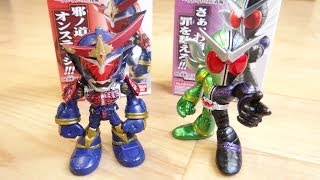 武神鎧武はレア！仮面ライダーWは決めポーズ！食玩 THE仮面ライダーズ レビュー！全5種 鎧武ジンバーレモン・斬月真メロンエナジー・斬月メロン それぞれの正義編 ガイム アームズ