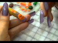 Китайская роспись ногтей. Маки Китайская роспись ногтей. Маки