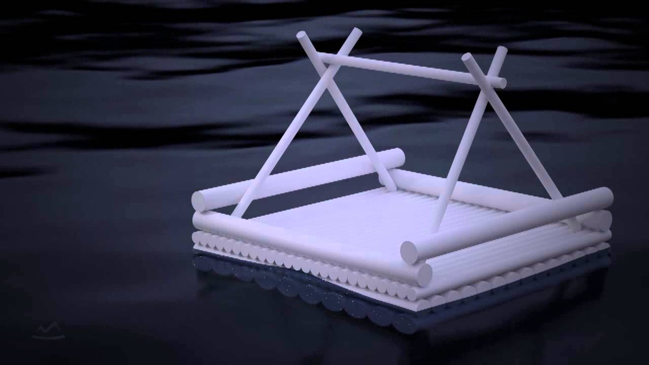 Log rafting Building and gliding downriver YouTube