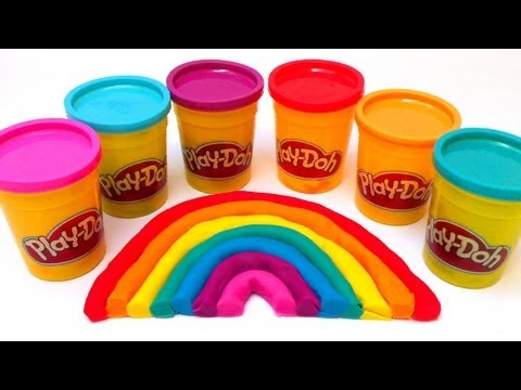 Play Doh rainbow How to do it easy play dough - unboxingsurpriseegg