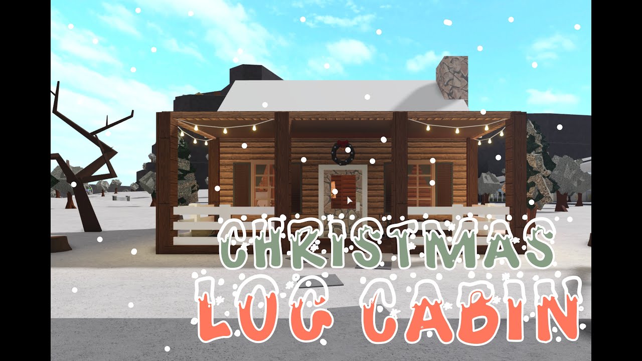 BLOXBURG,|,Roblox,|,Christmas,Log,Cabin,-,Speedbuild christmas tree in new ...