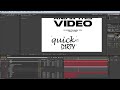 After Effects Kinetic Typography tutorial